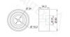 AUTEX 652054 Deflection/Guide Pulley, timing belt